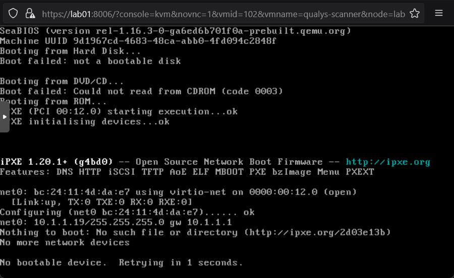 Proxmox BIOS Issue